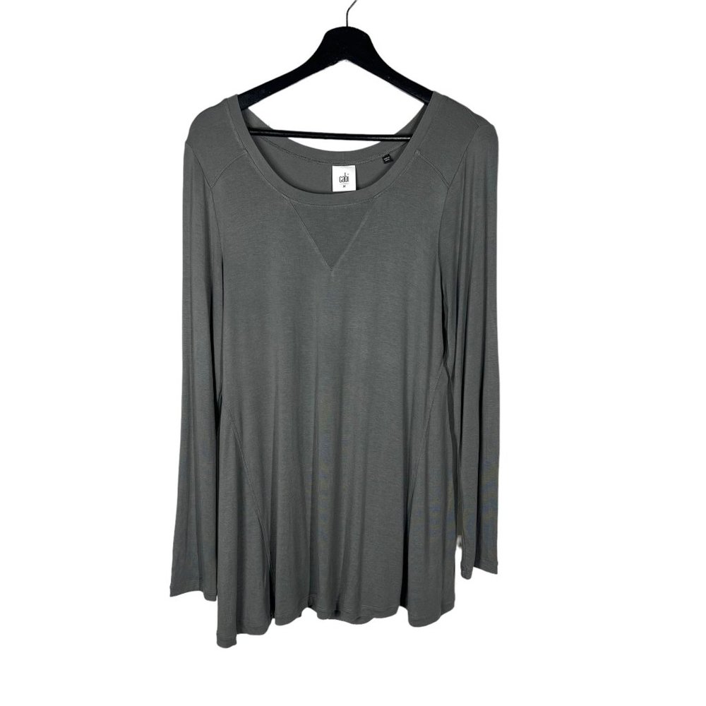 CAbi Grey Long Sleeve Top Medium